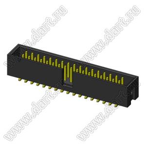 2316SM-34G (IDC-34M-SMD, BH-34SMD, DS1013-34MSX) вилка закрытая прямая на плату для поверхностного (SMD) монтажа; шаг=2,54x2,54мм; 2x17-конт.