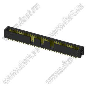 2316SM-64G (IDC-64M-SMD, BH-64SMD, DS1013-64MSX) вилка закрытая прямая на плату для поверхностного (SMD) монтажа; шаг=2,54x2,54мм; 2x32-конт.