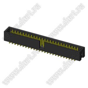 2316SM-50G (IDC-50M-SMD, BH-50SMD, DS1013-50MSX) вилка закрытая прямая на плату для поверхностного (SMD) монтажа; шаг=2,54x2,54мм; 2x25-конт.