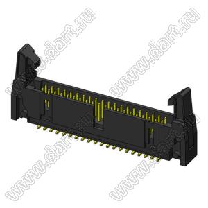 2216SM-40-02 (SCM-40SM-02, DS1011-40SM-02, IDCC-40MSM-02) вилка закрытая с длинными защелками для поверхностного (SMD) монтажа; шаг=2,54x2,54мм; 2x20-конт.