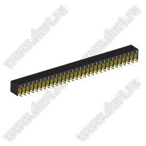 2207BR-60G-SM (C6813-60BDGHNTR) розетка прямая двухрядная с боковым входом на плату для поверхностного (SMD) монтажа; шаг 2.00x2.00мм; 60-конт.