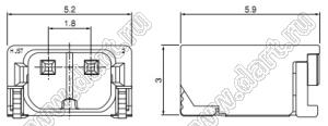 SM02B-SFKBS3-TF вилка SMD горизонтальная; шаг 1,80мм; 294269-конт.; медный сплав луженый / нейлон, цвет; цвет натурильный