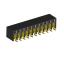 2207BR-22G-SM (C6813-22BDGHNTR) розетка прямая двухрядная с боковым входом на плату для поверхностного (SMD) монтажа; шаг 2.00x2.00мм; 22-конт.