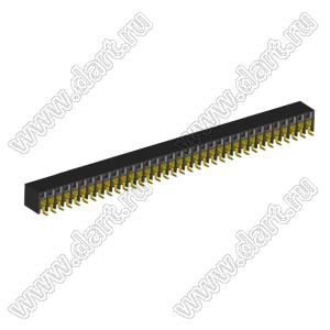 2207BR-68G-SM (C6813-68BDGHNTR) розетка прямая двухрядная с боковым входом на плату для поверхностного (SMD) монтажа; шаг 2.00x2.00мм; 68-конт.