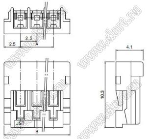 HRP-12-S корпус розетки на кабель; шаг 2,50мм; 12-конт.