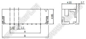 BM02B-GHS-TBT вилка SMD вертикальная на плату; шаг 1,25мм; 2-конт.