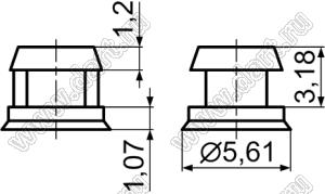 LO-6052A защелка дверцы; нейлон-66 (UL); белый