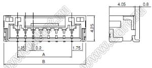 SM02B-GHS-TB вилка SMD горизонтальная на плату; шаг 1,25мм; 2-конт.
