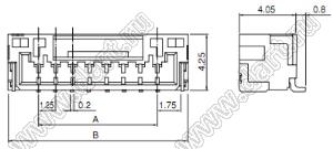 SM13B-GHS-TB вилка SMD горизонтальная на плату; шаг 1,25мм; 13-конт.