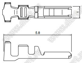 SGHD-002GA-P0.2 терминал (контакт); шаг 1,25мм