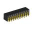 2207BR-20G-SM (C6813-20BDGHNTR) розетка прямая двухрядная с боковым входом на плату для поверхностного (SMD) монтажа; шаг 2.00x2.00мм; 20-конт.