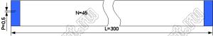 BLFPC P0,5 45PIN 300mm шлейф плоский сверхтонкий FFC/FPC; 45; длина 300мм; контакты на одной поверхности