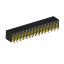 2207BR-30G-SM (C6813-30BDGHNTR) розетка прямая двухрядная с боковым входом на плату для поверхностного (SMD) монтажа; шаг 2.00x2.00мм; 30-конт.