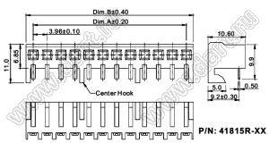 41815R-03 (Molex 0009481034, FPHRN-103TTW004) розетка угловая на плату, шаг 3,96 мм, 3 контакта; шаг 3,96мм; 3-конт.