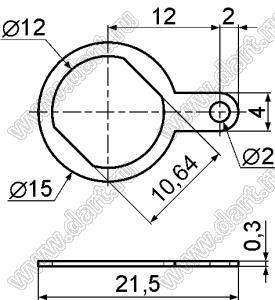 GND-24 терминал заземления; латунь луженая; t=0,3мм