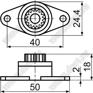 DP010A шестерня тормоза приборной дверцы; пластик ABS; диам.=12,0мм; 12зуб.