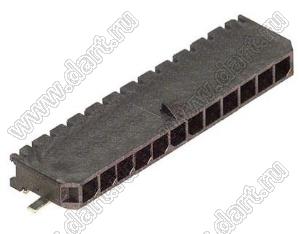 3000WR-S-12P (Micro-Fit 3.0™ MOLEX 043650-1212) вилка на плату однорядная угловая SMD шаг 3,0 мм; 12 конт.; шаг 3,0мм; 12-конт.