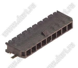 3000WR-S-09P (Micro-Fit 3.0™ MOLEX 043650-0912) вилка на плату однорядная угловая SMD шаг 3,0 мм; 9 конт.; шаг 3,0мм; 9-конт.