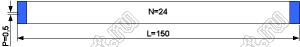 BLFPC P0,5 24PIN 150mm шлейф плоский сверхтонкий FFC/FPC; 24; длина 150мм; контакты на одной поверхности