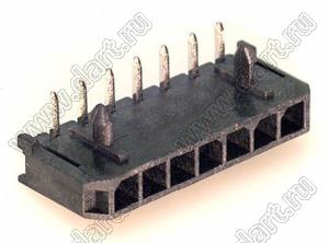 3000WR-07P (Micro-Fit 3.0™ MOLEX 043650-0700) вилка на плату однорядная угловая шаг 3,0 мм; 7 конт.; шаг 3,0мм; 7-конт.