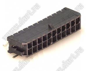 3000WR-S-2X11P (Micro-Fit 3.0™ MOLEX 043045-2209, MF30-SHE1-22) вилка на плату двухрядная угловая SMD; шаг 3,0мм; 2x11-конт.