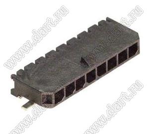 3000WR-S-08P (Micro-Fit 3.0™ MOLEX 043650-0812) вилка на плату однорядная угловая SMD шаг 3,0 мм; 8 конт.; шаг 3,0мм; 8-конт.