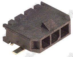 3000WR-S-03P (Micro-Fit 3.0™ MOLEX 043650-0312) вилка на плату однорядная угловая SMD шаг 3,0 мм; 3 конт.; шаг 3,0мм; 3-конт.