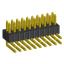 2199R05-20G-301523 вилка штыревая открытая угловая двухрядная на плату для монтажа в отверстия, шаг 1,27 x 1,27 мм, 2x10конт.