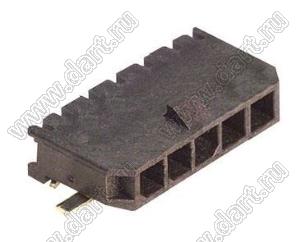 3000WR-S-05P (Micro-Fit 3.0™ MOLEX 043650-0512) вилка на плату однорядная угловая SMD шаг 3,0 мм; 5 конт.; шаг 3,0мм; 5-конт.