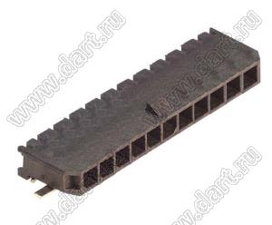 3000WR-S-11P (Micro-Fit 3.0™ MOLEX 043650-1112) вилка на плату однорядная угловая SMD шаг 3,0 мм; 11 конт.; шаг 3,0мм; 11-конт.