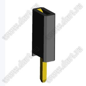 2206SA-01G-46 (PBS1.27-01, DS1065-01-1x01) гнездо однорядное прямое; P=1,27мм; H=4,6мм; 1-конт.