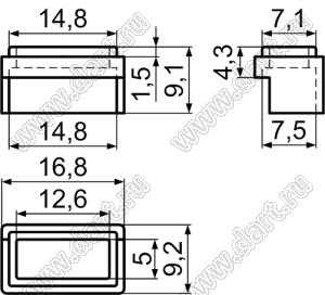 USBH-1 заглушка разъема USB-A; нейлон-66; черный