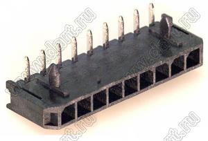 3000WR-09P (Micro-Fit 3.0™ MOLEX 043650-0900) вилка на плату однорядная угловая шаг 3,0 мм; 9 конт.; шаг 3,0мм; 9-конт.