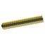2199R05-74G-301523 вилка штыревая открытая угловая двухрядная на плату для монтажа в отверстия, шаг 1,27 x 1,27 мм, 2x37конт.