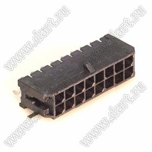 3000WR-S-2X08P (Micro-Fit 3.0™ MOLEX 043045-1609, MF30-SHE1-16) вилка на плату двухрядная угловая SMD; шаг 3,0мм; 2x8-конт.