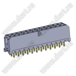 3000WV-2x12P (Micro-Fit 3.0™ MOLEX 043045-2412, 5561S-24) вилка на плату двухрядная прямая; шаг 3,0мм; 2x12-конт.