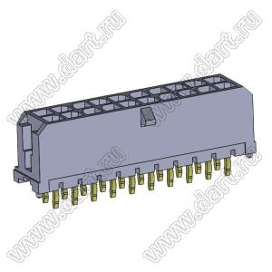 3000WV-2x10P (Micro-Fit 3.0™ MOLEX 043045-2012, 5561S-20) вилка на плату двухрядная прямая; шаг 3,0мм; 2x10-конт.