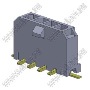 3000WV-S-04P (Micro-Fit 3.0™ MOLEX 043650-0424) вилка на плату однорядная прямая SMD шаг 3,0 мм; 4 конт.; шаг 3,0мм; 4-конт.