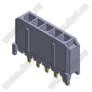 3000WV-05P (Micro-Fit 3.0™ MOLEX 043650-0515) вилка на плату однорядная прямая шаг 3,0 мм; 5 конт.; шаг 3,0мм; 5-конт.