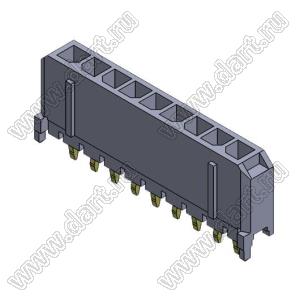 3000WV-09P (Micro-Fit 3.0™ MOLEX 043650-0915) вилка на плату однорядная прямая шаг 3,0 мм; 9 конт.; шаг 3,0мм; 9-конт.