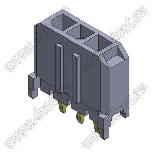 3000WV-03P (Micro-Fit 3.0™ MOLEX 043650-0315) вилка на плату однорядная прямая шаг 3,0 мм; 3 конт.; шаг 3,0мм; 3-конт.