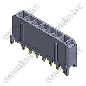 3000WV-07P (Micro-Fit 3.0™ MOLEX 043650-0715) вилка на плату однорядная прямая шаг 3,0 мм; 7 конт.; шаг 3,0мм; 7-конт.