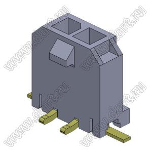 3000WV-S-02P (Micro-Fit 3.0™ MOLEX 043650-0224) вилка на плату однорядная прямая SMD шаг 3,0 мм; 2 конт.; шаг 3,0мм; 2-конт.