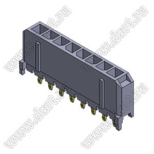 3000WV-08P (Micro-Fit 3.0™ MOLEX 043650-0815) вилка на плату однорядная прямая шаг 3,0 мм; 8 конт.; шаг 3,0мм; 8-конт.