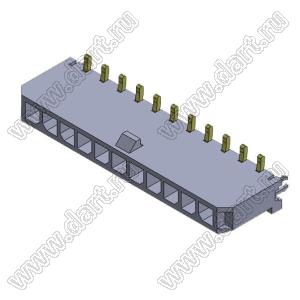 3000WV-S-F-11P (Micro-Fit 3.0™ MOLEX 043650-1121) вилка на плату однорядная прямая SMD с защелками в плату шаг 3,0 мм; 11 конт.; шаг 3,0мм; 11-конт.