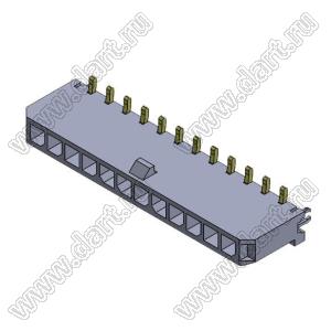 3000WV-S-F-12P (Micro-Fit 3.0™ MOLEX 043650-1221) вилка на плату однорядная прямая SMD с защелками в плату шаг 3,0 мм; 12 конт.; шаг 3,0мм; 12-конт.