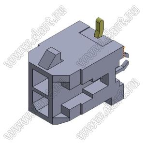 3000WV-S-F-2X01P (Micro-Fit 3.0™ MOLEX 043045-0215) вилка на плату двухрядная прямая SMD с защелками в плату; шаг 3,0мм; 2x1-конт.