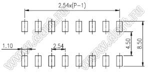 DJR-10-T-V-T/R переключатель для поверхностного (SMD) монтажа; 10-позиц.; шаг=2,54мм