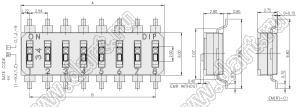 EMR-06-T-Q-T/R (SBS-1006) переключатель для поверхностного (SMD) монтажа с утопленными токателями; шаг 2,54мм; 6-позиц.