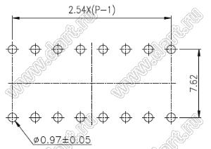 DS-06 (ВДМ1-6 имп., SWD1-6, DS1040-06) переключатель типа DIP; 6-позиц.; шаг 2,54мм